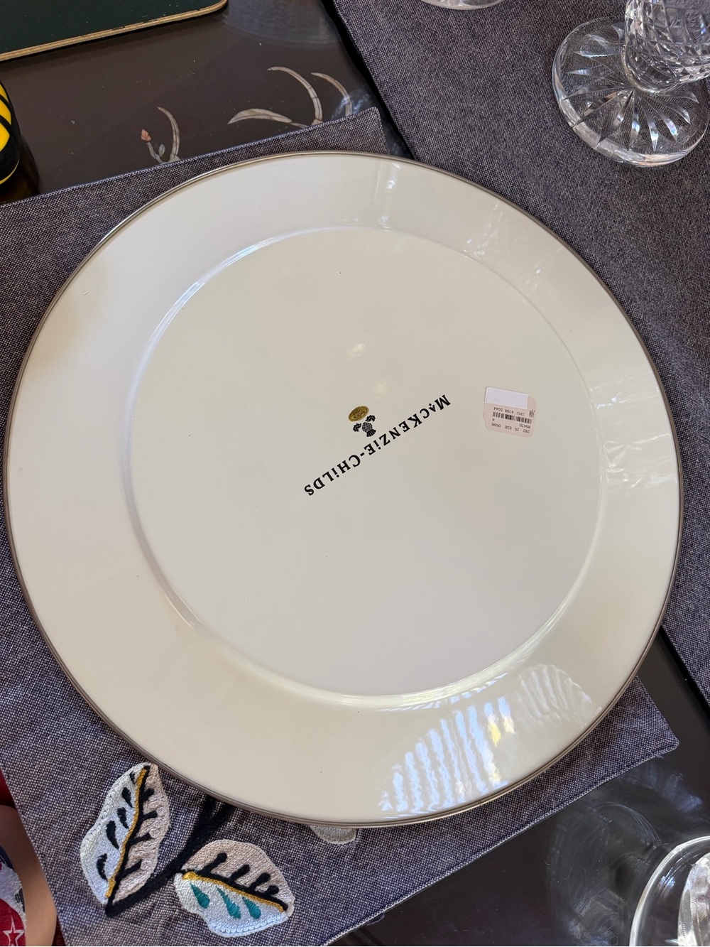 Large Mackenzie Childs 16” serving platter - Picture 3 of 4
